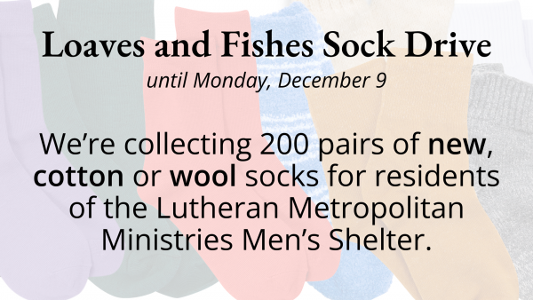 Loaves and Fishes Sock Drive