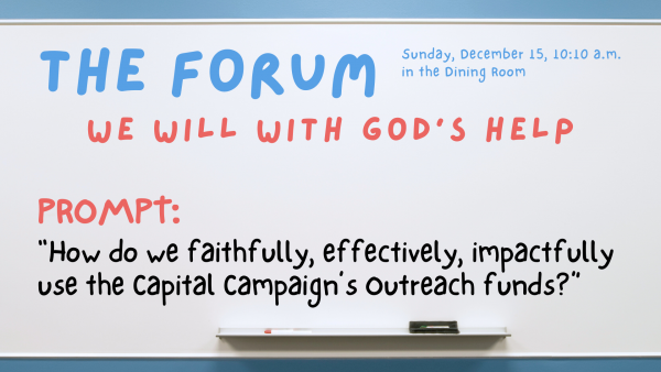 The Forum: We Will with God’s Help